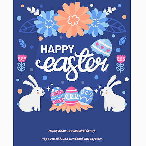 Easter Bunnies and Eggs eCard